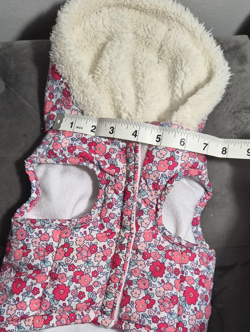 Pink Floral Sherpa-Lined Dog Vest Clothing